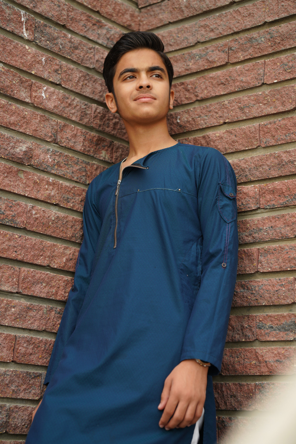 kurta pajama with magzi collar