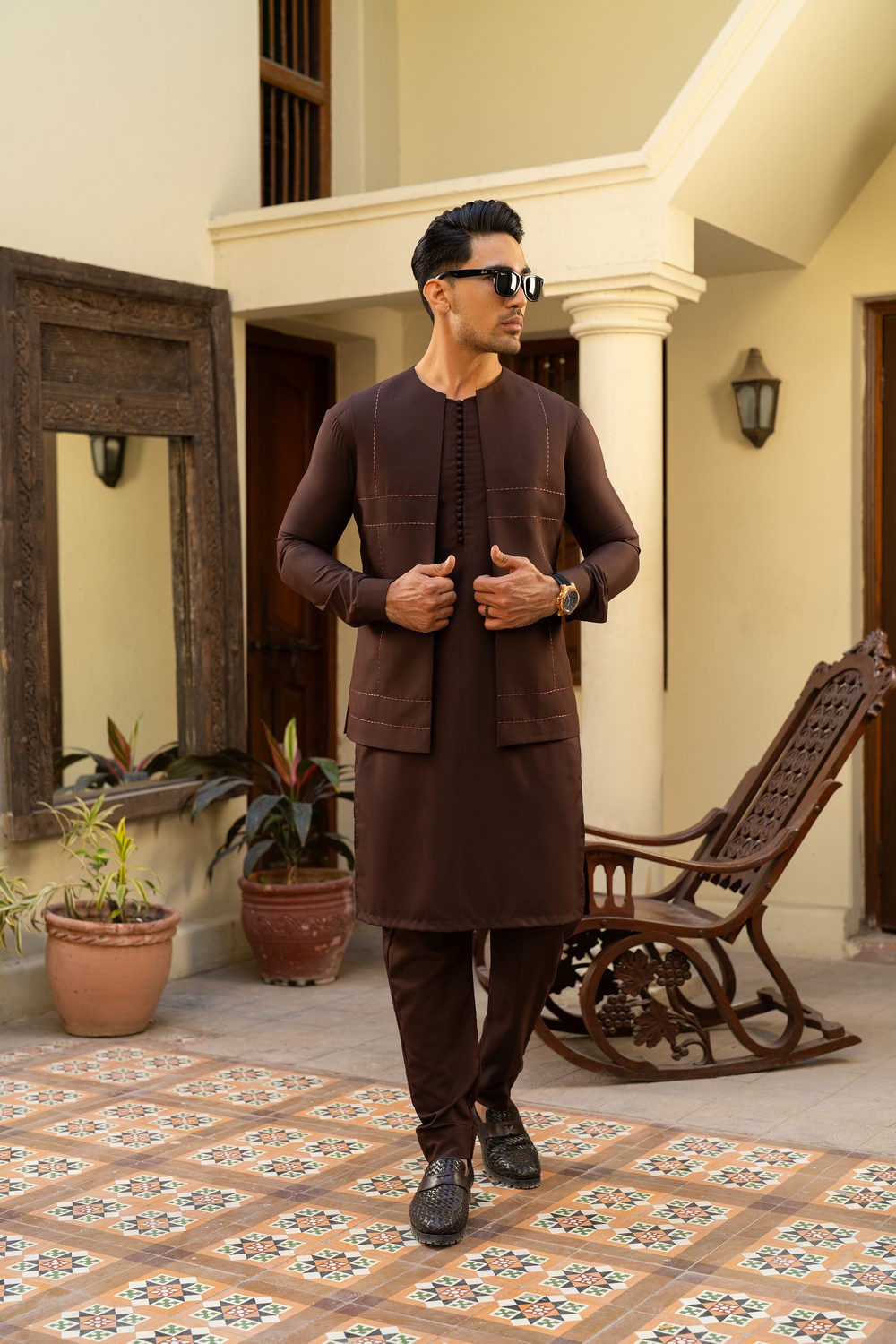 kurta pajama with waistcoat