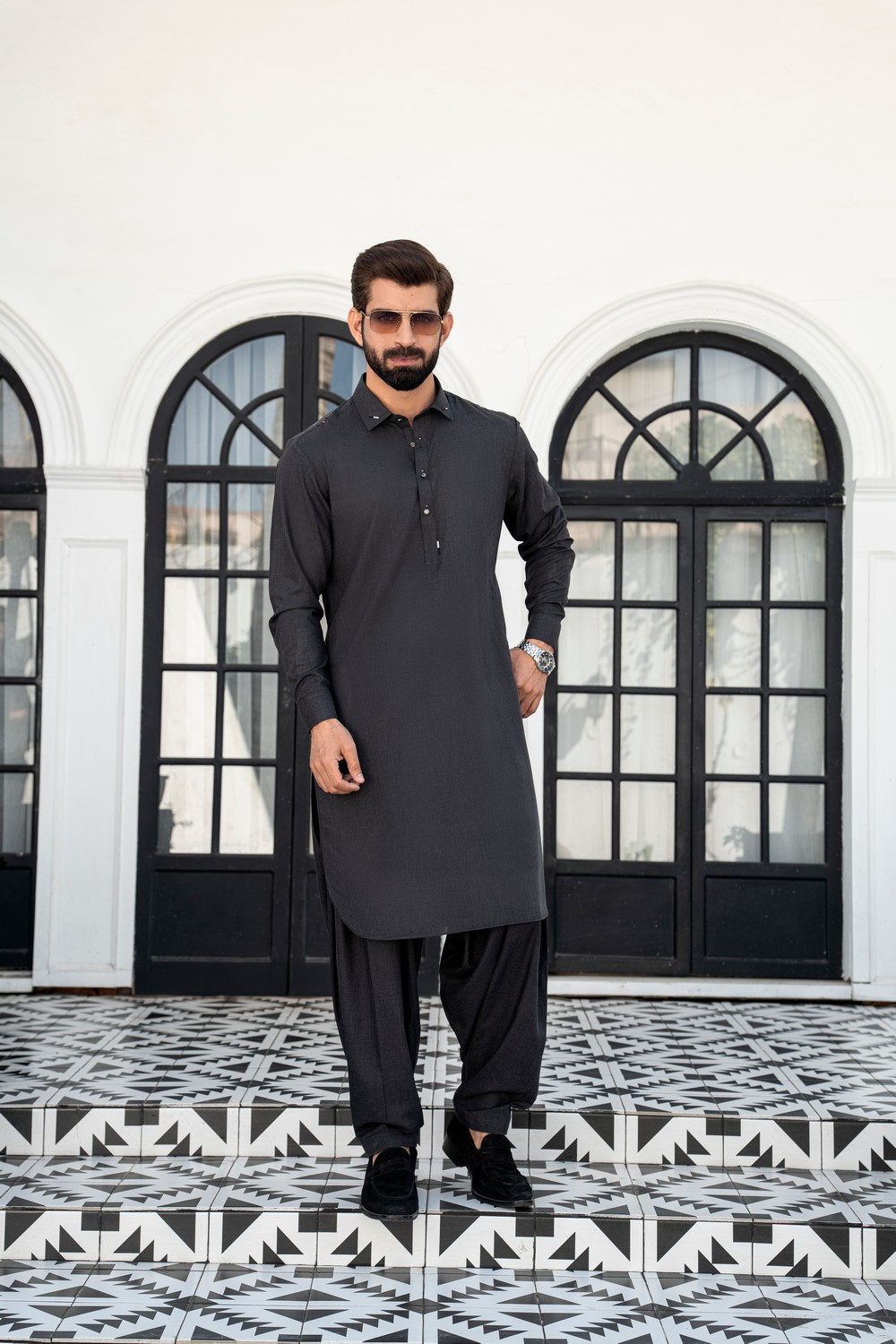 prince coat with shalwar kameez