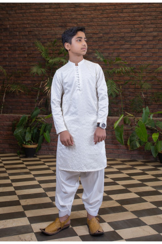embraided kurta and shalwar