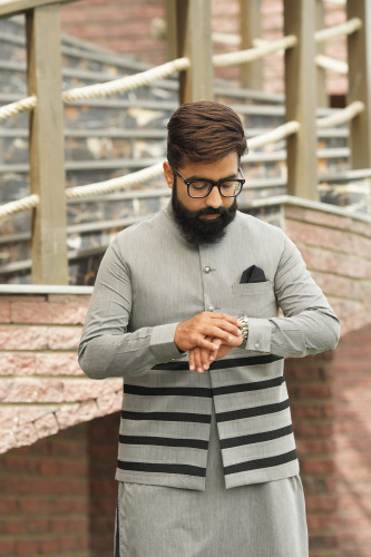 shalwar kameez with waistcoat