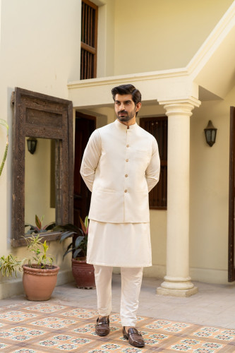 kurta pajama with waistcoat