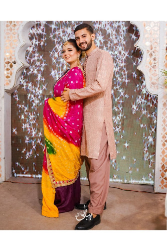 embraided kurta with shalwar
