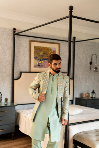 front open embroided prince coat