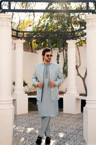 front open embroided prince coat