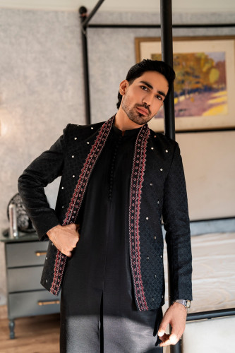 front open embroided prince coat