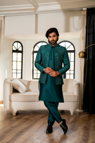 front open embroided prince coat