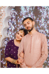 embraided kurta with shalwar
