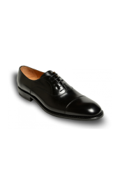 Midnight Black Leather Formal Oxford Captoe