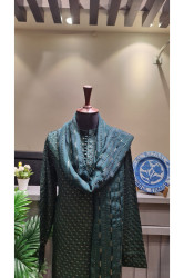 embroided kurta pajama with shawl