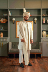 ARRIJAAL-FRONT OPEN EMBROIDED SHERWANI