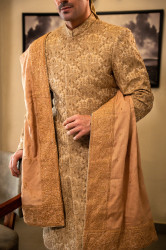 ROYAL GOLD HAND EMBROIDED SHERWANI